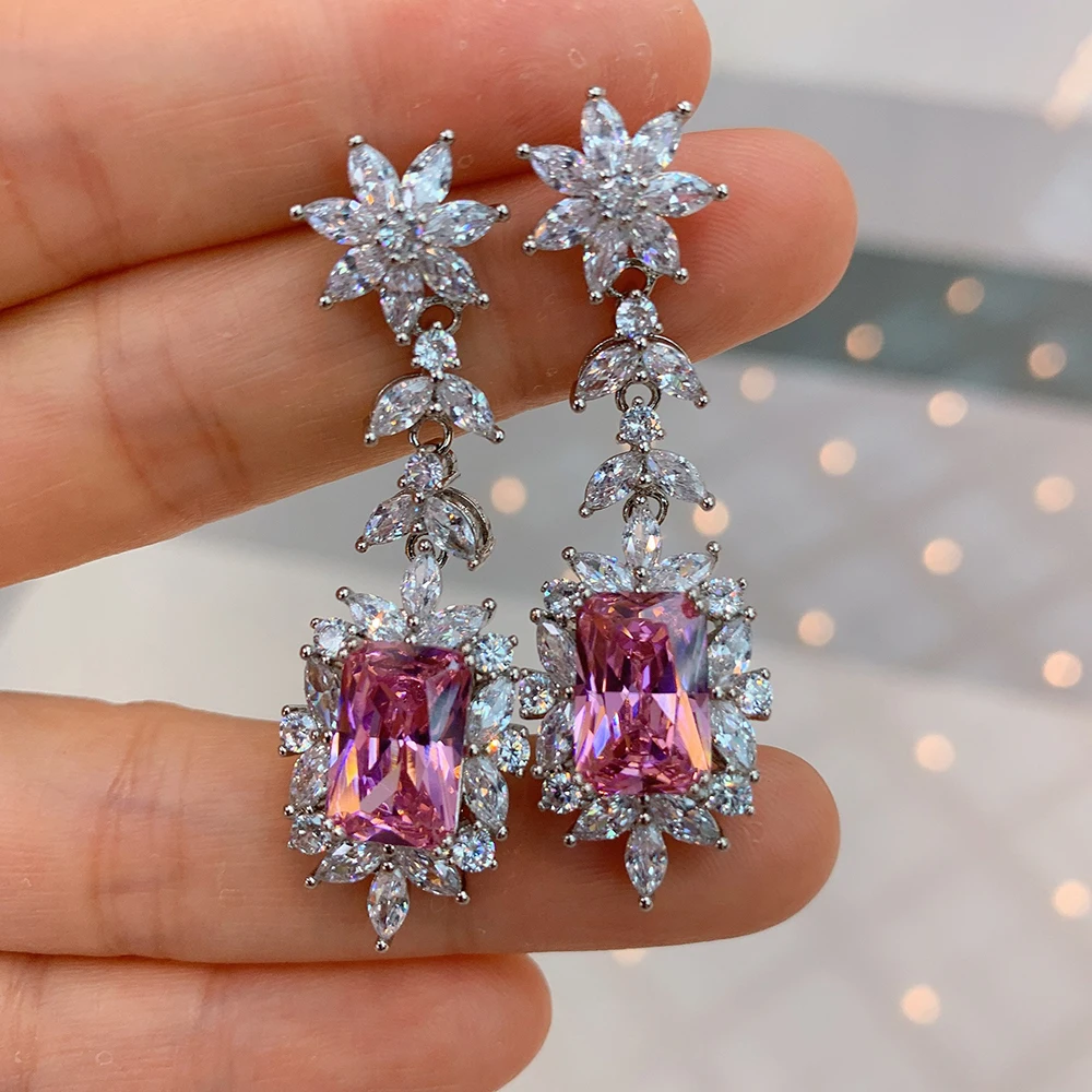 8*12mm Paraiba Tourmaline Ruby Emerald Quartz Topaz Gemstone Earrings for Women Party Wedding Jewelry Elegant Gift hoop earrings stud earrings drop earrings dangle earrings crystal earrings long earrings pendant earrings ear loops jewelry