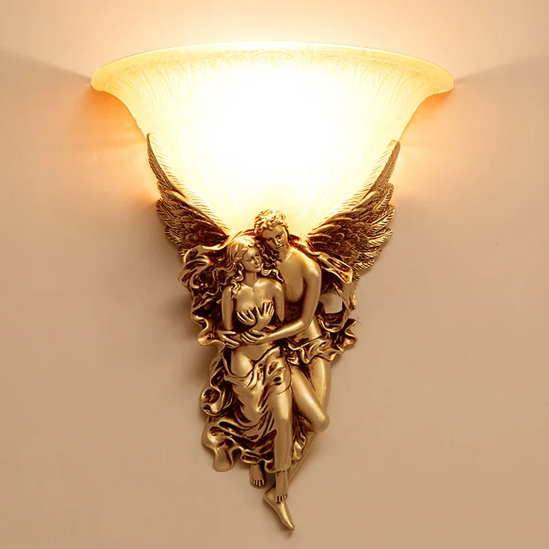 

Настенный светильник Angel, наружное внутреннее освещение, настенный светильник s для дома, романтическая любовь, светодиодный настенный светильник для гостиной, зала, виллы, бара WJ120310