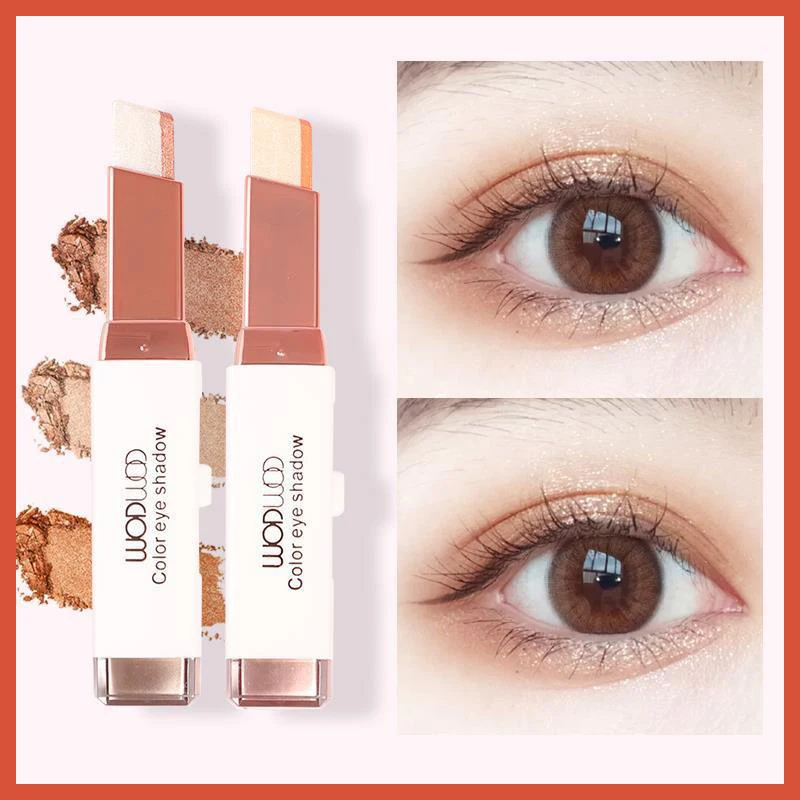 Two-color Eyeshadow Stick Silkworm Shimmer Pen Eye Shadow Waterproof And Sweat-proof Pearlescent Makeup |