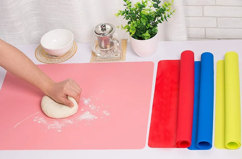 Силиконовый коврик для выпечки, антипригарный коврик для выпечки, подстилка для стола, защита для кухни, кондитерский лайнер, коврик для выпечки, 4 цвета, 3 размера