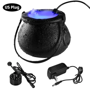

Halloween Smoke Machine Fog Mist Maker Color Changing Atomization lamp Cauldron shape smoke machine fogger Party decoration Prop