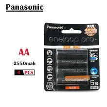 4 шт./лот Panasonic Eneloop Оригинальная батарея Pro AA 2550mAh 1,2 V Ni-MH камера игрушка-фонарик предварительно заряженные аккумуляторы