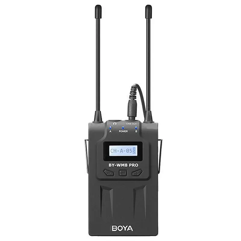 Boya By-Wm8 Pro-K1K2 Uhf Беспроводной петличный микрофон комплект для Eng Dslr Камера видеокамера для Canon sony Камера