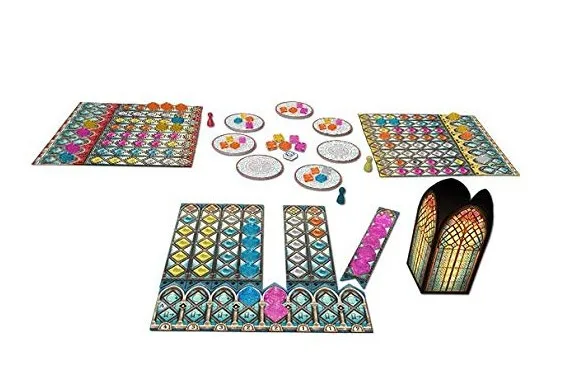 Английская настольная игра цветной Кирпич мастер Azul плитка история вечерние