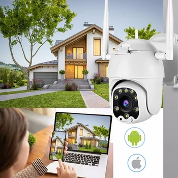 

1080P Hd 2Mp Ptz Wifi Ip Camera Outdoor Ir Waterproof Speed Dome H.264 Onvif Wireless Surveillance Security Camera Cctv