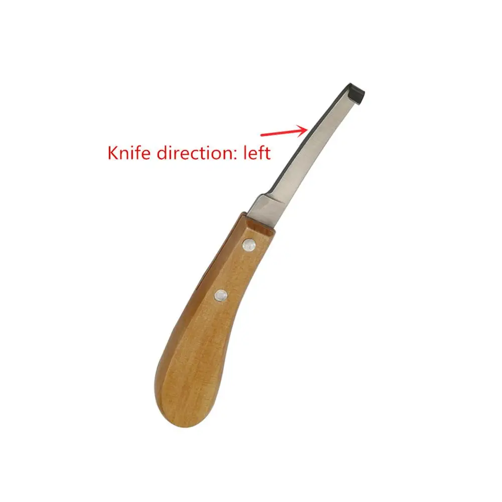 Livestock Horse Cattle Hoof Knife Scissors Goat Sheep Pig Foot Repairing Neat Tools Veterinary Right/Left Hand Use Hoof Cutter - Color: Knife edge to left