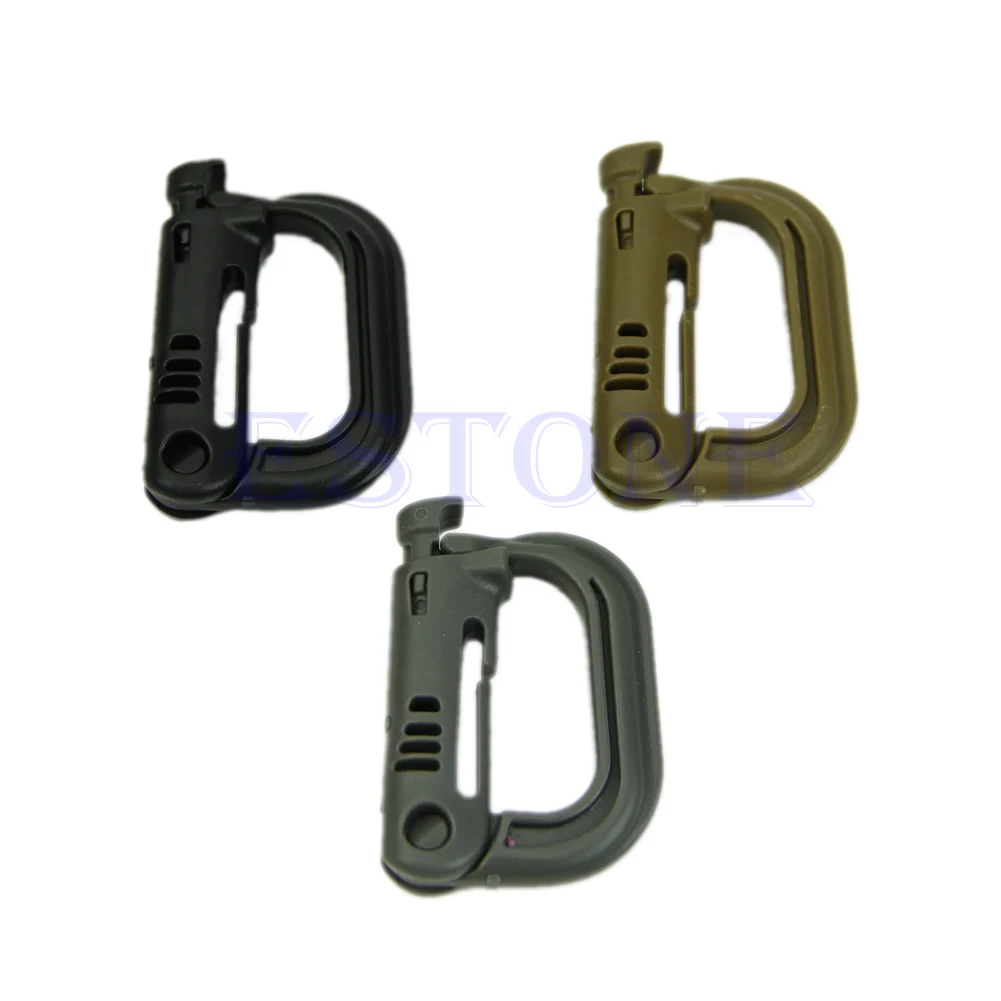 

HOT! Outdoor Tactical Backpack Shackle Camping Snap D-Ring Clip KeyRing Locking