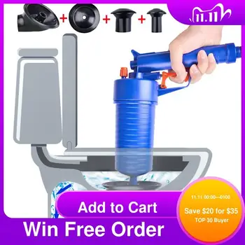 

Air Power Drain Blaster Gun High Pressure Manual Sink Plunger Opener Pipe Sewer Cleaner Pump For Bath Toilets Bathroom Show love