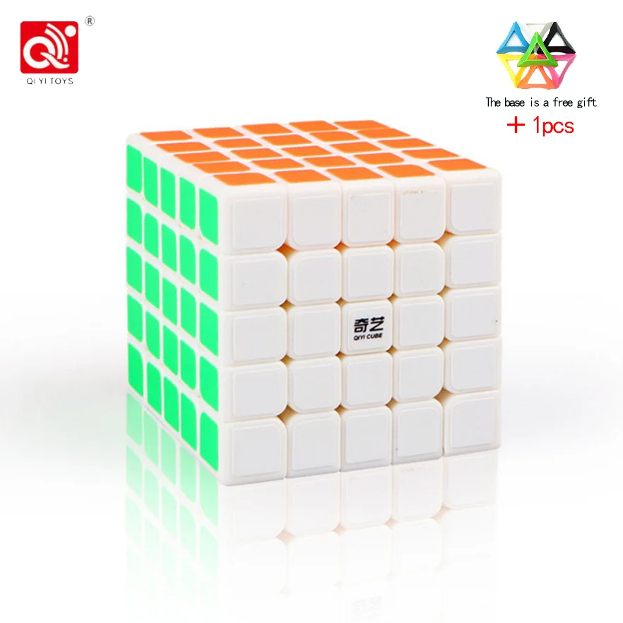 QiYi QiZheng S 5x5x5 волшебный куб скоростная головоломка Профессиональный Neo Magico Cubo черный без наклейки Развивающие игрушки для детей 6 лет - Цвет: 3