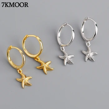 

7KMOOR Minimalist 925 Sterling Silver Stud Earrings Vintage Geometric Ellipse Handmade Earrings Party Accessories Jewelry Gift