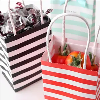 

50pcs Small mini Gift Bag with Handles Wedding Decoration Birthday Decoration Event Party Supplies Paper Gift Bag for Jewelry