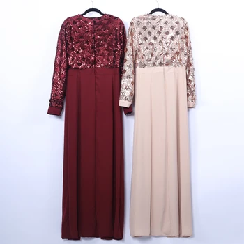 

Sequin Vestidos Muslim Abaya Kaftan Dubai Arabic Pakistani Hijab Dress Turkish Dresses Women Caftan Elbise Eid Robe Musulmane