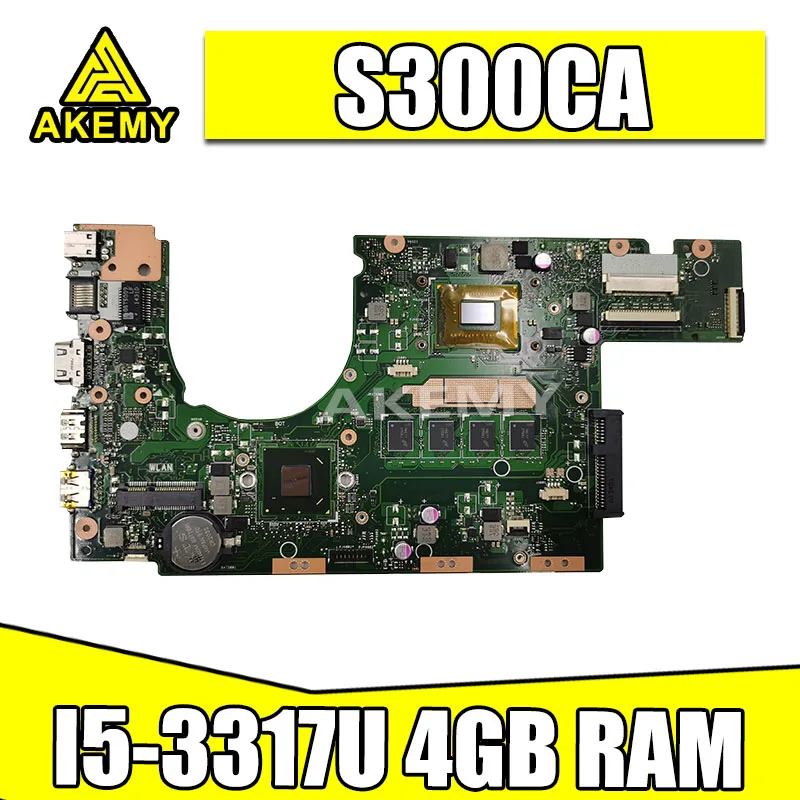 S300CA для For Asus VivoBook материнская плата ноутбука I5-3317U REV2.1 4G RAM новая | Компьютеры и