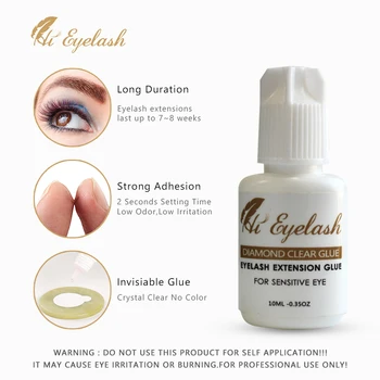 

7-8 Weeks 10ML Fast Lasting 2 Seconds Lash Adhesive Korea Eyelash Extension Glue for Eyelash Strong Clear Eyelash Extension Glue