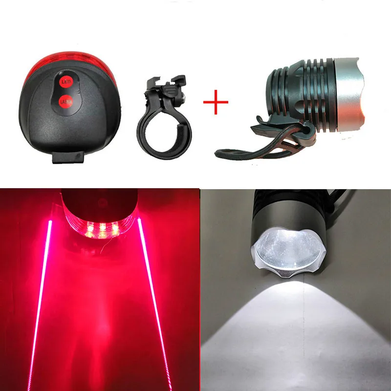 Велосипедный велосипедный светильник, задний фонарь для велосипеда+ передний головной светильник, светодиодный велосипедный фонарь, велосипедный фонарь, фонарь Аксессуары для велосипеда - Цвет: RedBlack1