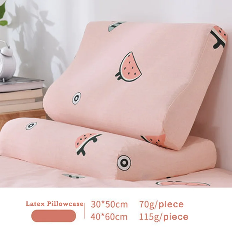 

30x50CM/40x60CM Beautiful Soft Pillow Cases Summer Cool Pillow Cases Neck Healthcare Brief Style Latex Pillowcase