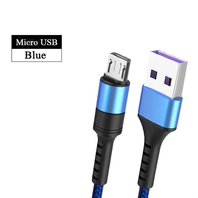 Кабель Micro USB 150 см для быстрой зарядки для Xiaomi Redmi Note 5 Pro Android Мобильный кабель для зарядки и передачи данных для samsung S7 Micro Phone - Цвет: Nylon Blue