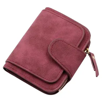 

Fashion Solid Color Ladies Wallet Creative Small Wallet Coin Purse Card Wallet With Zipper