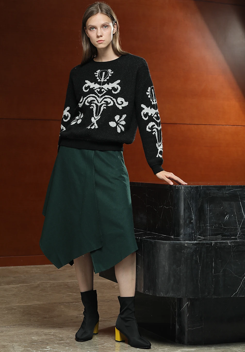 RONGFANGZI Inner Mongolian Cashmere Sweater Women Pullover Round Neck Dropped Shoulder Ribbed Winter Thick 12 Gauge Knit Slava