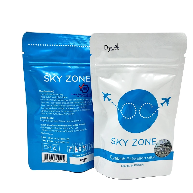 Eyelash Glue 1 Bottle 5ml Sky Zone Korea Original Black False Eyelash Extensions Fast Drying Makeup Tools Shop