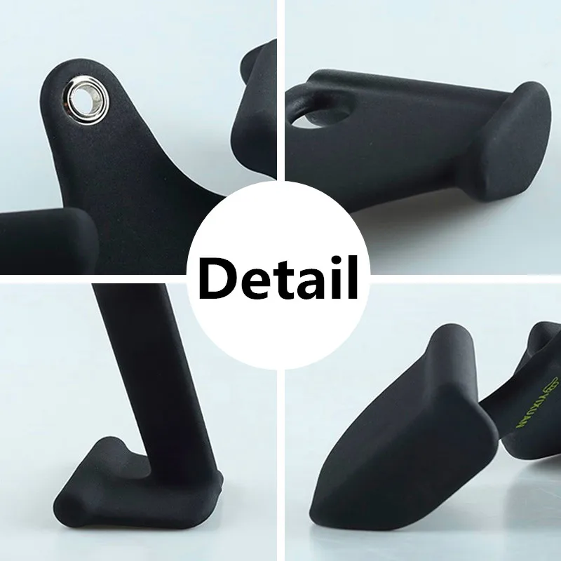 1 Set Fitness Pully Cable Machine Attachment T-Bar Biceps Blaster Handle Gym Lat Pull Down Rowing Machine Bar Grips Accessories