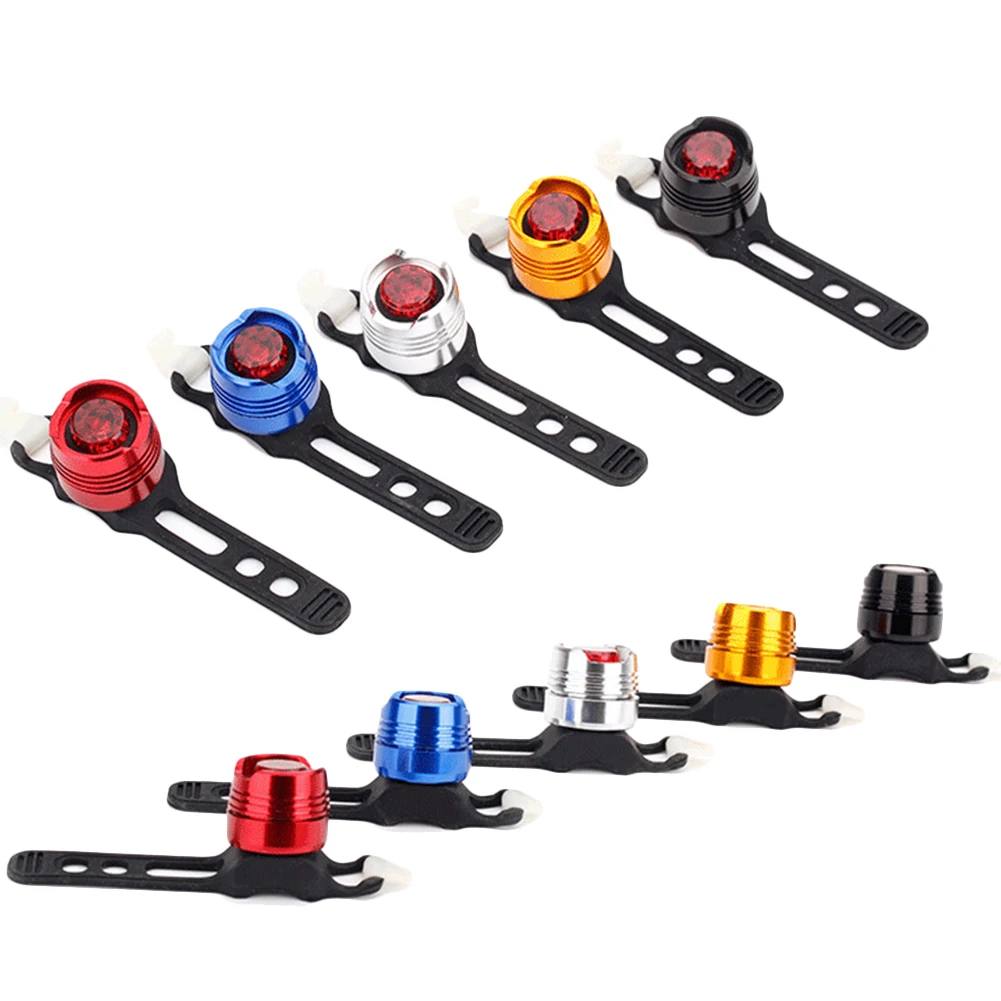 Top Bike Bicycle Cycling Front Rear Tail Helmet Red Flash Lights 3 Modes Safety Warning Lamp Waterproof Cycling Safety Light 10