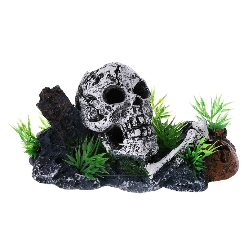 werkgelegenheid Ik heb een contract gemaakt krans Schedel Skelet Aquarium Ornament Schuilplaatsen Aquarium Decoratie Decor| Decoraties| - AliExpress