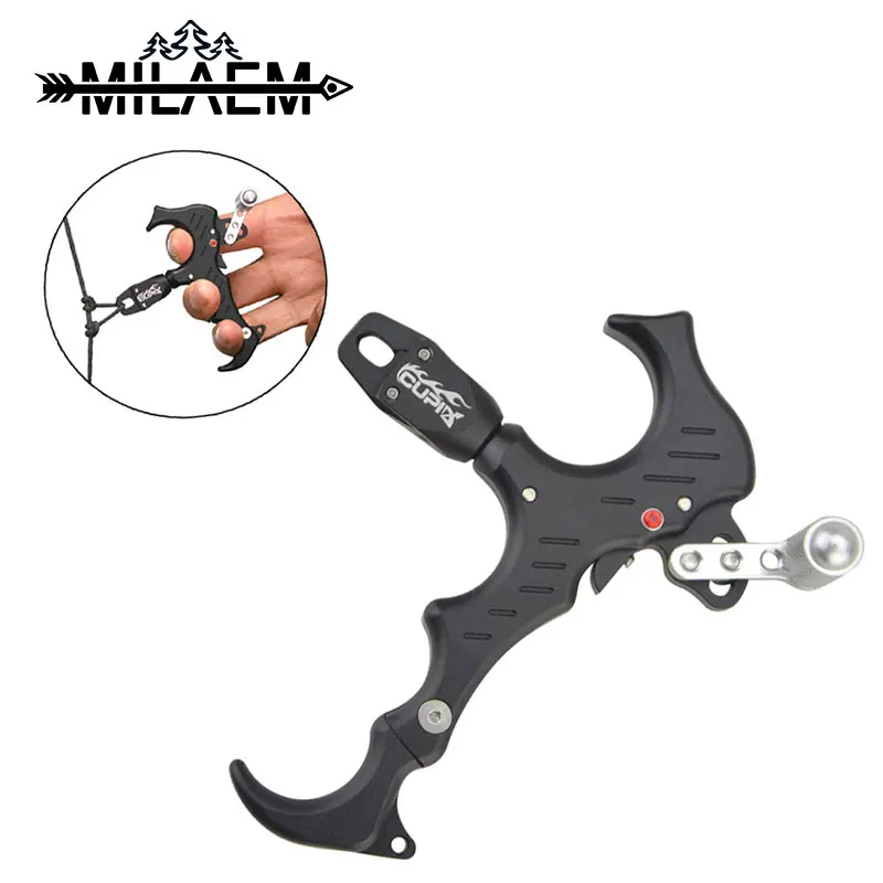 

Archery Compound Bow Release Aid 3/4 Fingers Automatic Thumb 360 Degree Swivel Brake Caliper Outdoor Shooting Accessories