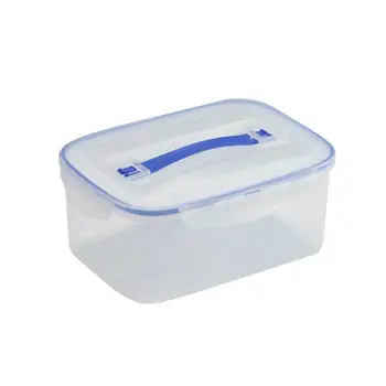 

3.8L/2.4L Portable Rectangular Sealed Preservation Box Food Container Kitchen Storage Box with Handle Single Layer