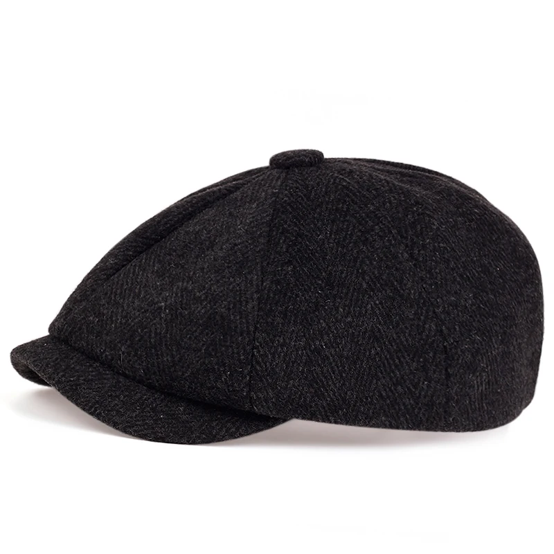 Men Tweed Newsboy Hat Beret Herringbone Gatsby Hats Street Caps Peaked Octagonal with Brim Caps Winter Spring Hip Hop Berets casual hat beret hat newsboy cap newsboy hat