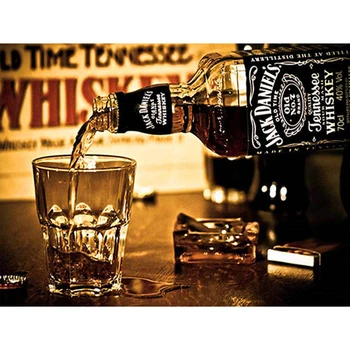 

Diamond Embroidery 5D Diy Diamond Painting Full Square Round Drill Whiskey Wine Home Decoration Pictures Of RhinestonesZP-2010