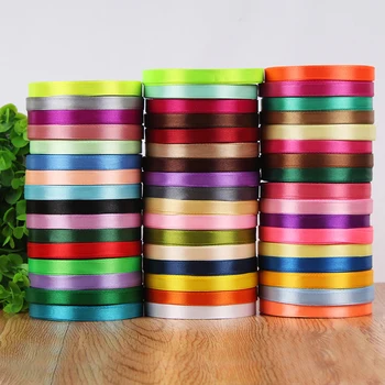 

Hot sale 10mm Single Face Satin Ribbon Webbing DIY Decoration Gift Christmas Ribbons Party decorative ribbon long 22 meters