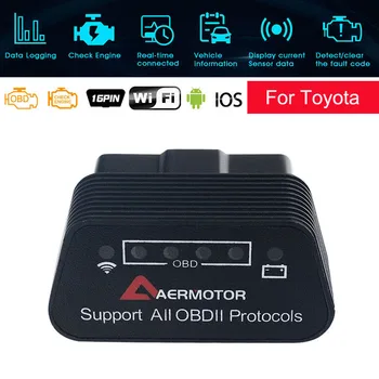 

For Toyota Corolla Camry Land Cruiser Prado CHR RAV4 Auris Yaris 25K80 WIFI ELM327 OBD2 Scanner Code Reader Car Diagnostic Tools