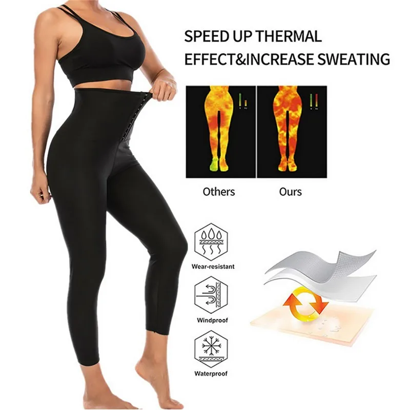 spanxs Waist Trainer Sweat Sauna Pants Hot Thermo Women Body Shaper Slimming Legging Tummy Control Tops Weight Loss Workout Shapers tummy tucker for women