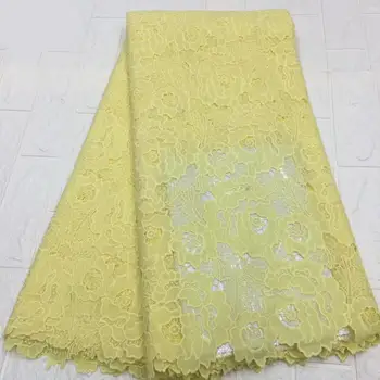 

African Laces Fabrics Embroidered Nigerian Guipure Cord Lace Fabric For Wedding Party Sewing