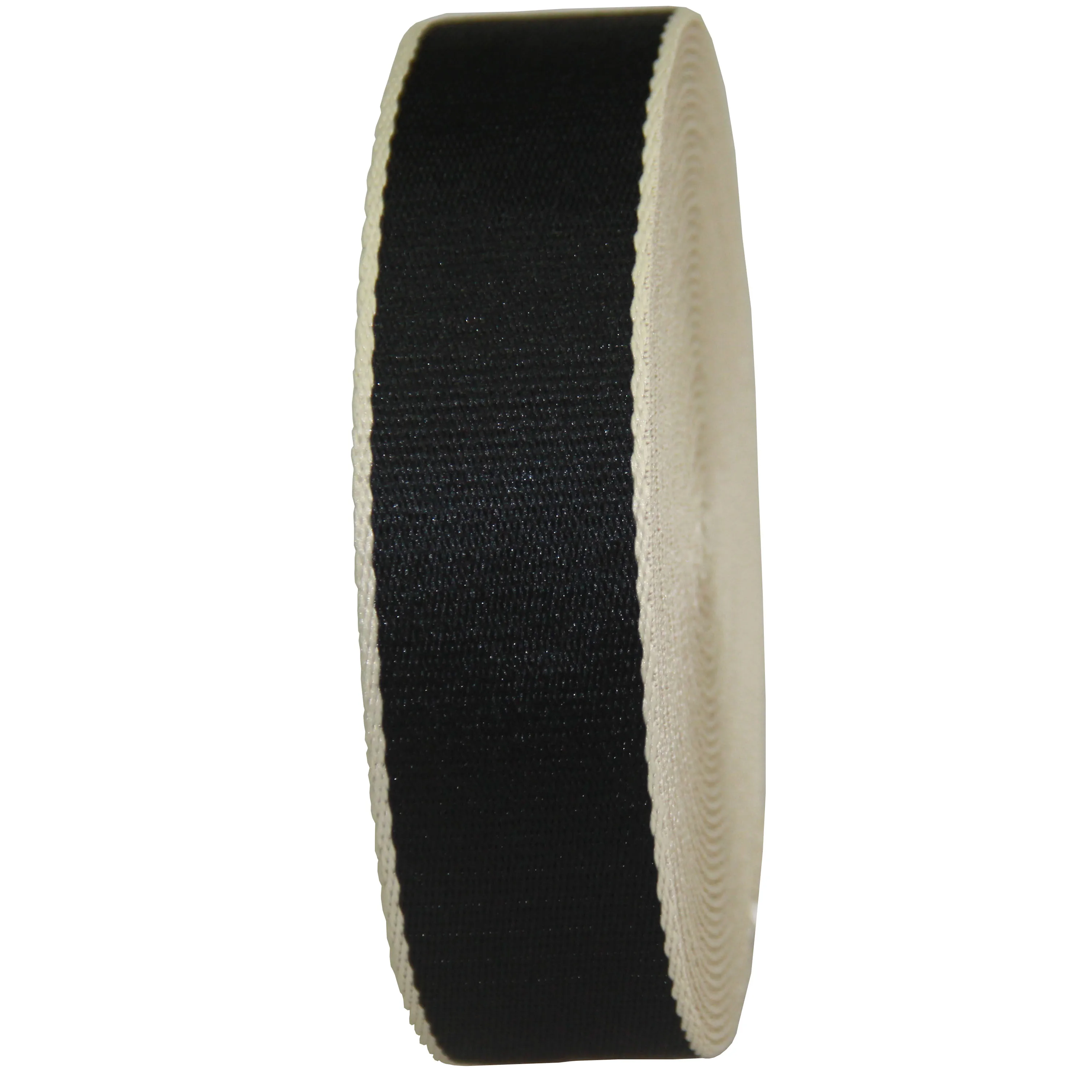 Liman 공장 블랙/베이지 색 고품질 폴리 에스터 웨빙 리본 38MM 와이드 1.5MM 두께