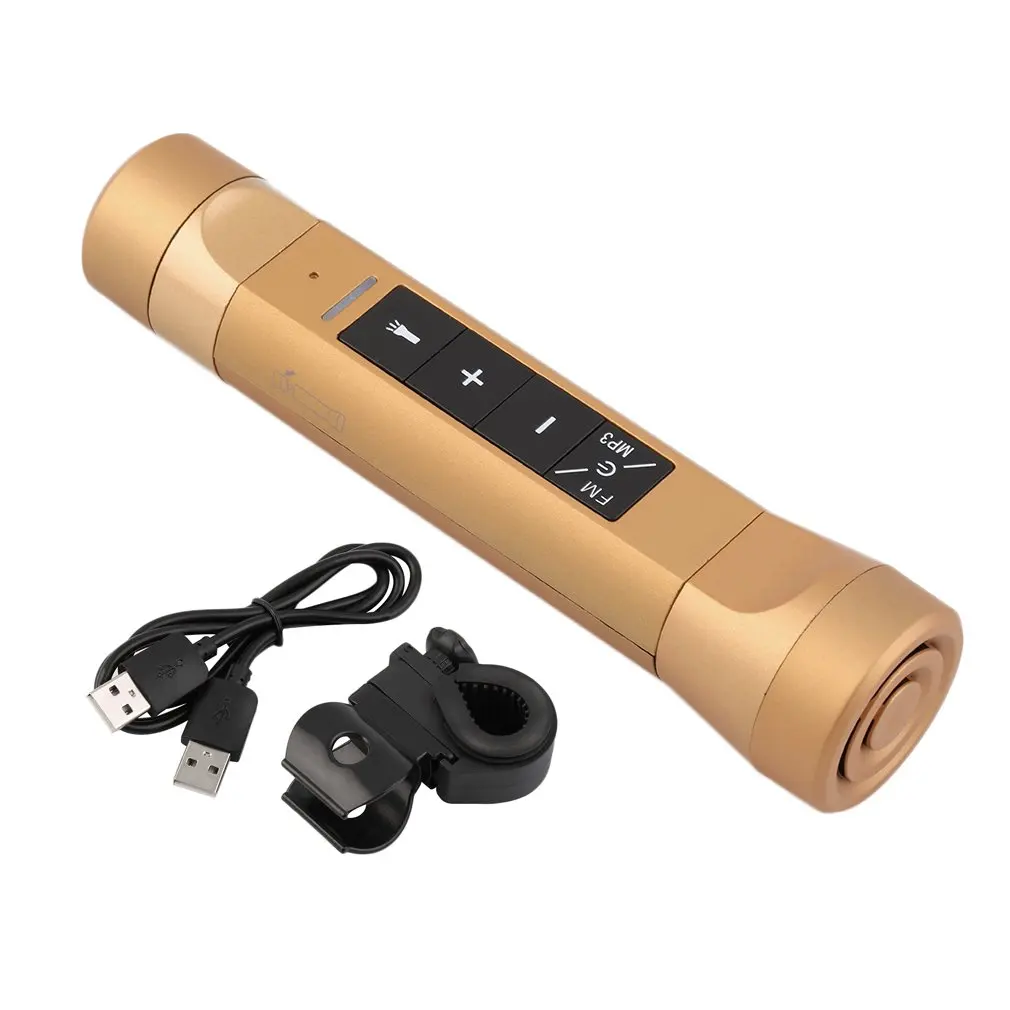 

Bike Camping LED Flashlight Torch MP3 Music Player Speaker Power Charger