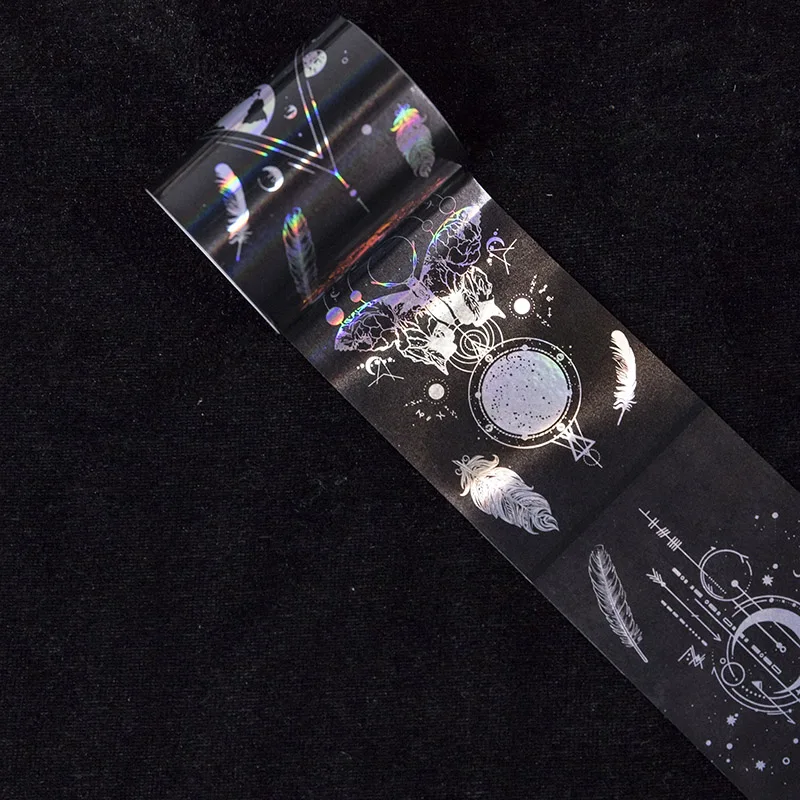 Звездное небо Звезда английское лазерное кружево Горячая Серебряная декоративная васи лента клейкая лента DIY Скрапбукинг наклейка этикетка маскирующая лента - Цвет: 8