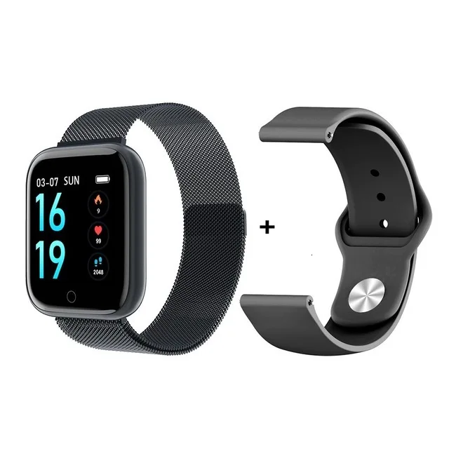 T80, Bluetooth, умные часы для женщин, пульсометр, водонепроницаемые, Смарт-часы для Apple, IPhone, Xiaomi, монитор сердечного ритма, фитнес-трекер - Цвет: Black Steel addb