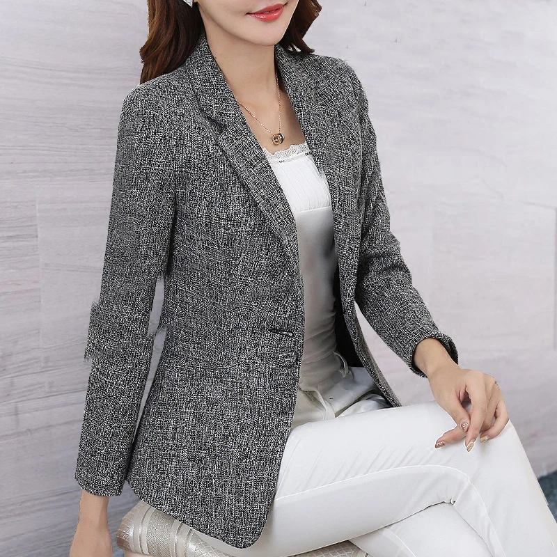Wine Red Spring Autumn Plus Size 6XL Womens Business Suits 3 Buttons Office Female Blazers Jackets Formal Slim Blazer Women Suit