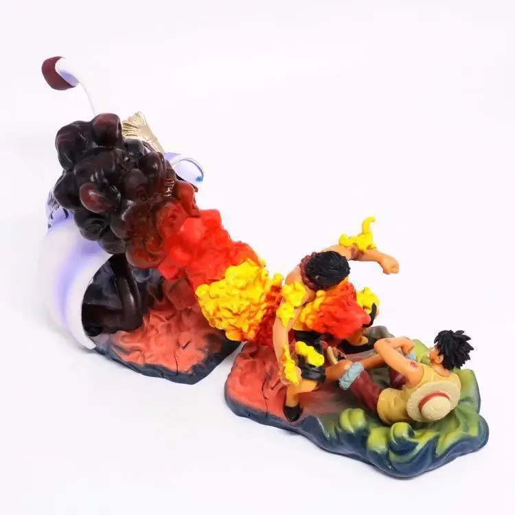

One Piece/HNA King Fighting Version Red Dog Ace Luffy Ace Death Scene Boxed Garage Kit