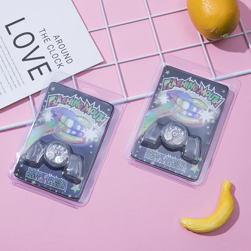 60PCS Color Flash Brace Mouth Guard Piece Rave Party Supplies Glow Tooth Funny Led Light Masquerade Toys Halloween Decoration (2)