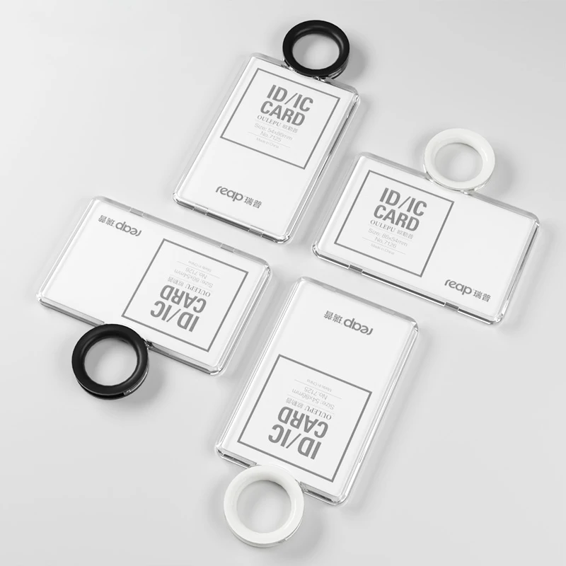 Transparent Acrylic Creative Students ID Card Holder With Lanyards Badges Passport for Employee