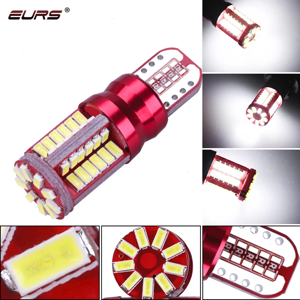 EURS автомобильный T10 led 192 w5w супер яркий 57smd canbus без ошибок автомобильный маркер Автомобильный Клин габаритный фонарь лампа парковочные лампы боковой свет