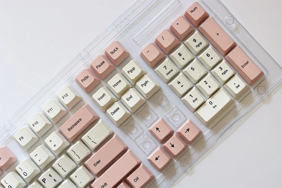 CuXiu PBT Keycap 104 клавиш Вишневый профиль брелки корейские-полупрозрачные брелки с подсветкой для механической клавиатуры