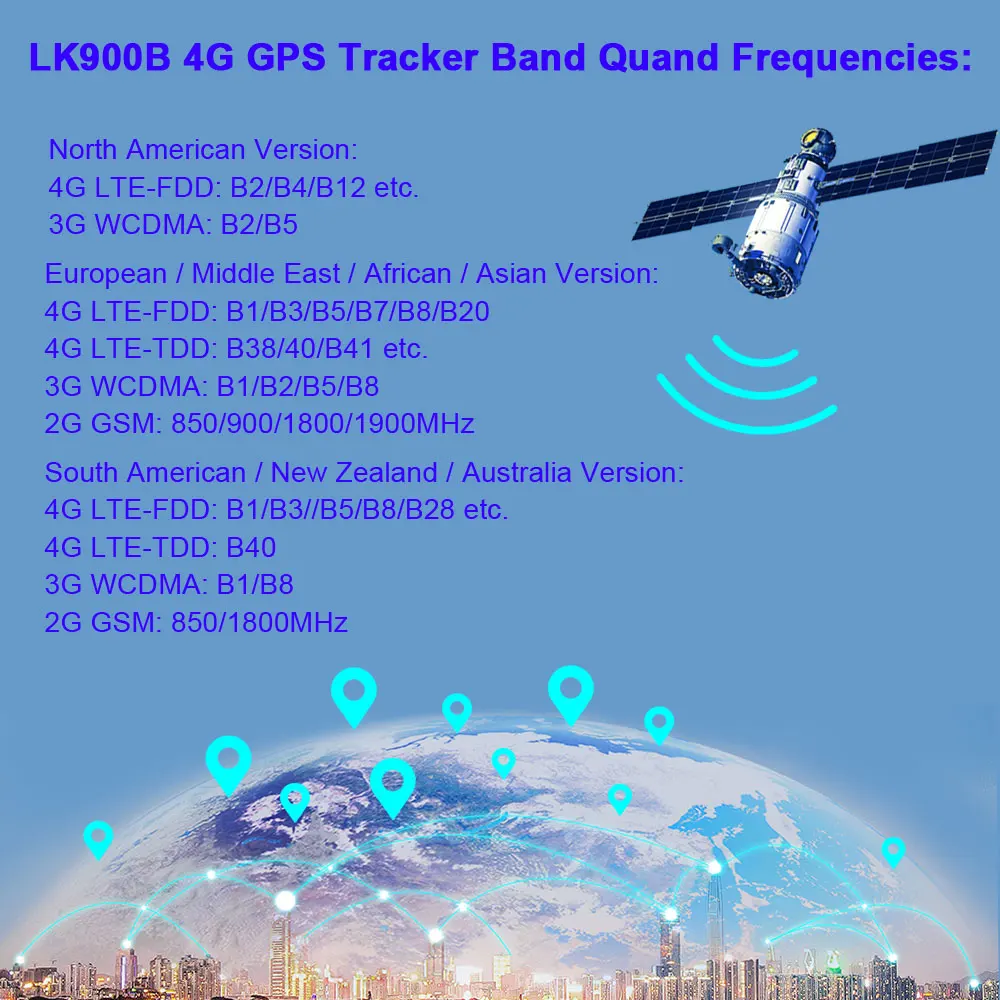Real FDD LTE 4G GPS Asset Tracker Locator LK900B Vehicle Car GPS Tracking Big Battery 10000mAh Free APP