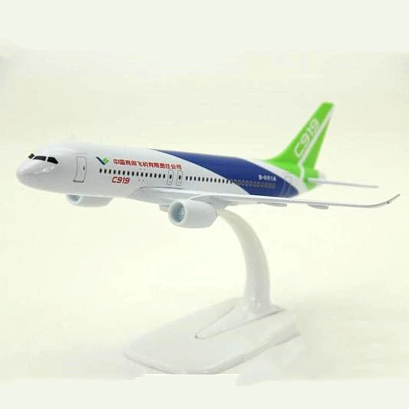 20 см C919 Китай коммерческий COMAC авиакомпания модель металлический сплав игрушечные самолеты самолет дети подарок коллекция