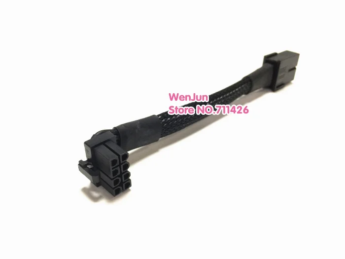 Cabo de Alimentação Mini Pci-e 90 ° em Forma de l Cabo de Alimentação Gpu de Pinos Ângulo de Extensão de Alimentação de Pinos Macho para Fêmea 13cm Cabos de computador e conectores - Imagem 4