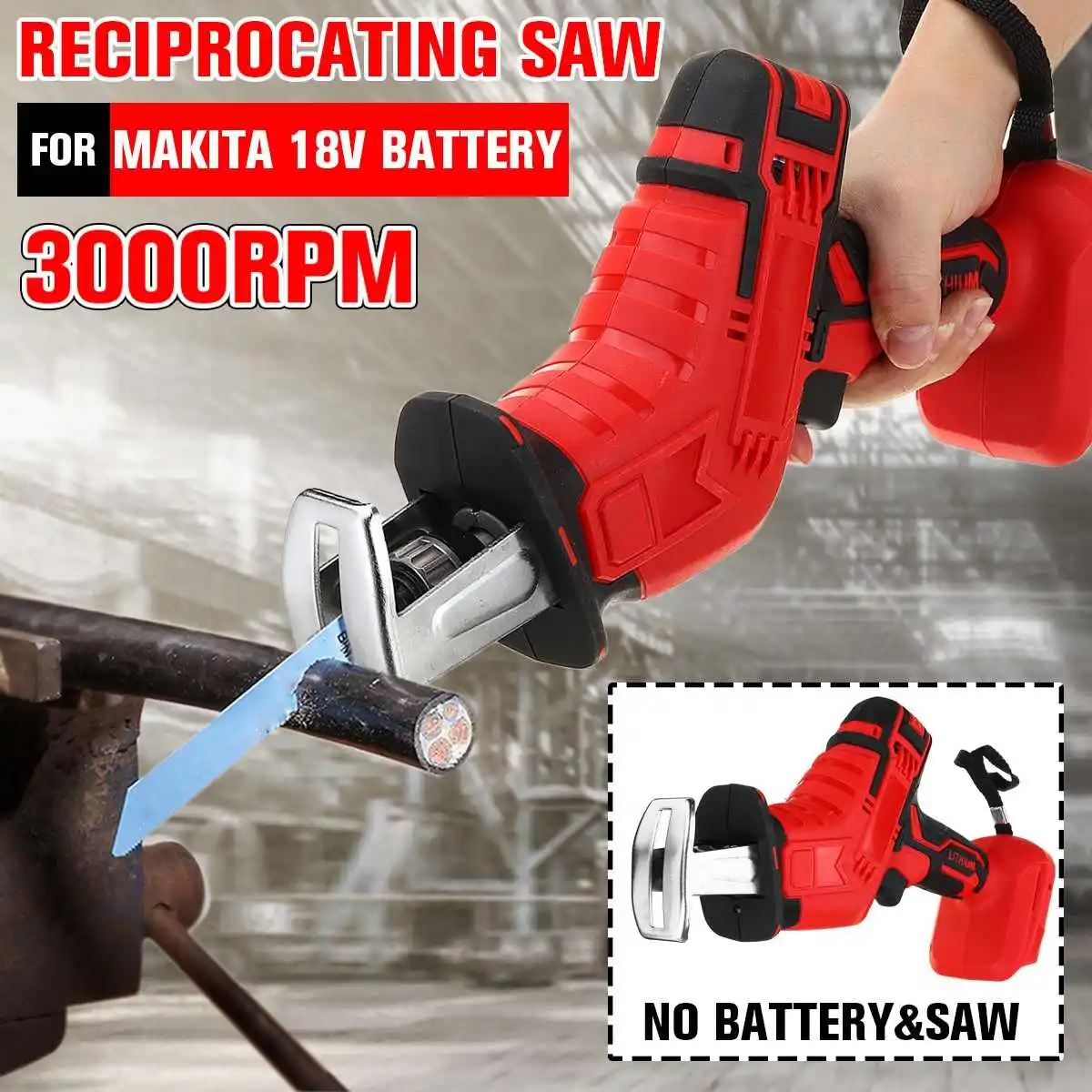 Дрель Makita 18V аккумуляторная мини пила с возвратно-поступательным движением