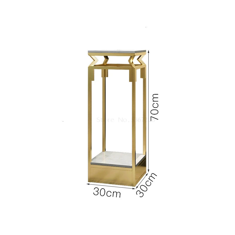 Northern Europe Marble Indoor Simplicity Flower Rack A Living Room Decorate Botany Frame Balcony Ground Storage Flower Rack - Цвет: 30width70height